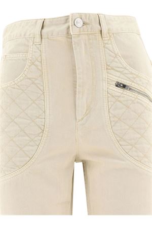 Jeans Cassandre in cotone denim beige ISABEL MARANT | PA0411FAB3H02I23EC